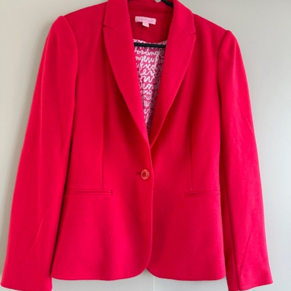 Lilly Pulitzer jersey fuschia blazer Small